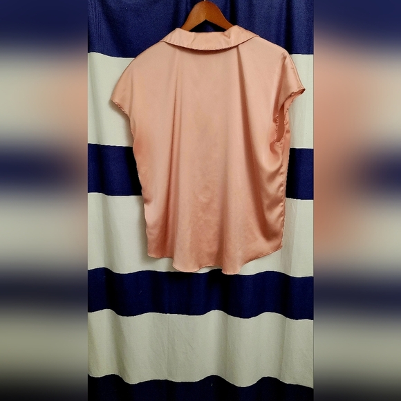 Worthington Light Pink Satin Button Down Shirt – Versatile Blouse | Size Large - Picture 2 of 4
